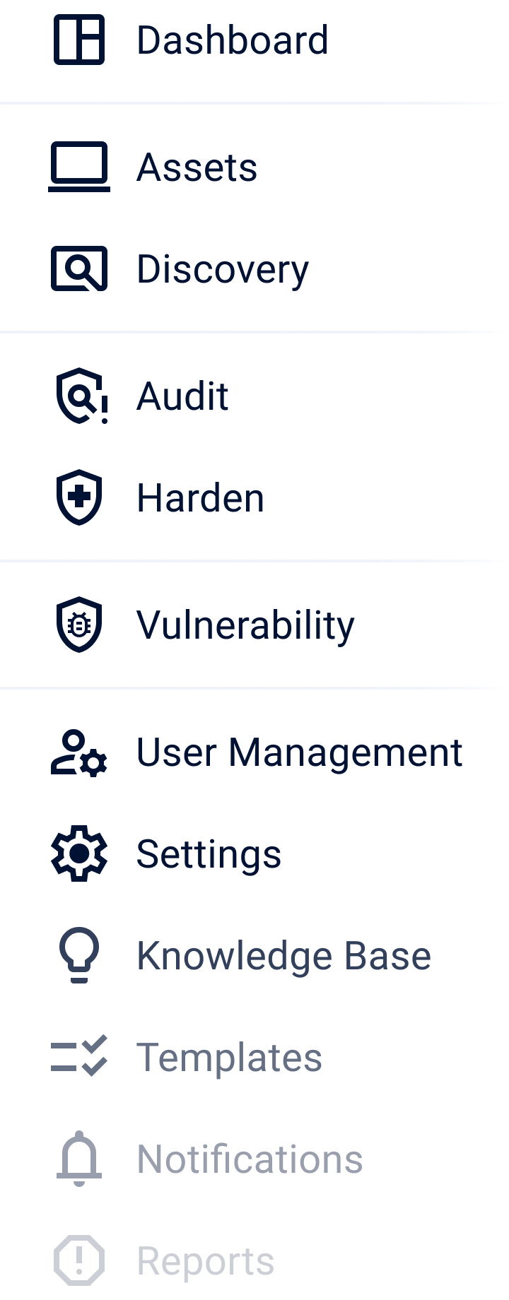 Dashboard sidebar and metrics